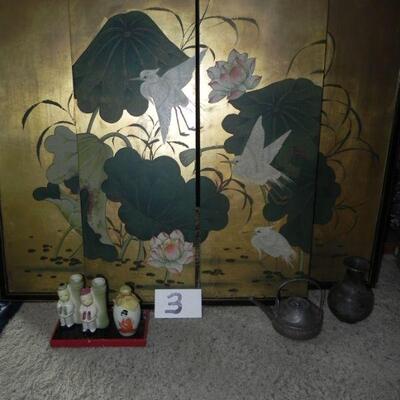 ASIAN WOOD PANAL ART & SAKE