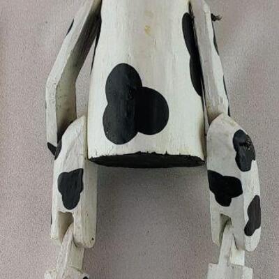 Wooden Shelf Sitter Cow