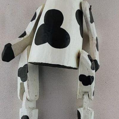 Wooden Shelf Sitter Cow