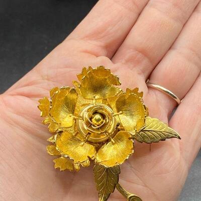 Vintage Warner Mechanical Flower Brooch EstateSales