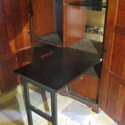 Lot 115 - Office Work Cabinet With Fold Down Desk