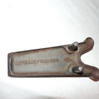 CAST IRON BOOT SCRAPER & COWBOY ITEMS