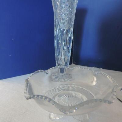 24 LEAD CRYSTAL VASE & GLASS PIECE'S 