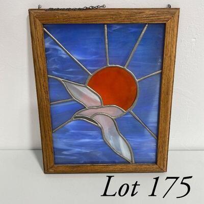 .175. Seagull Stained Glass Panel
