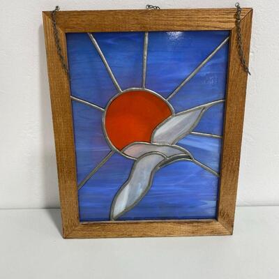.175. Seagull Stained Glass Panel