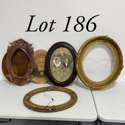 .186. Lot of Four Antique Oval Frames