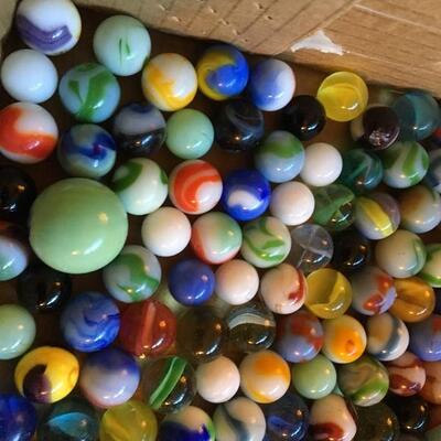 Large Vintage Glass Marble Collection 