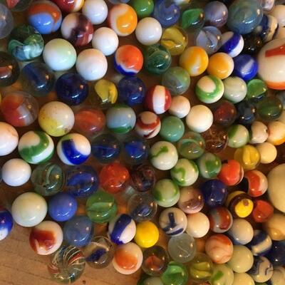 Large Vintage Glass Marble Collection 