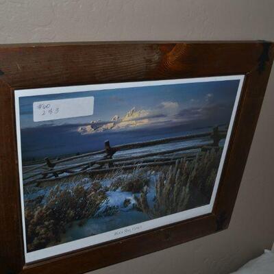 LOT 60 TWO FRAMED PICS OF NATURE SCENES