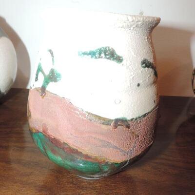 LOT 12  TWO CLAY POTS