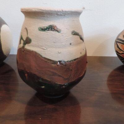 LOT 12  TWO CLAY POTS