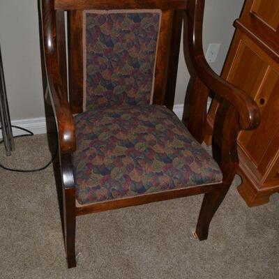 LOT 65 WOOD ARM CHAIR
