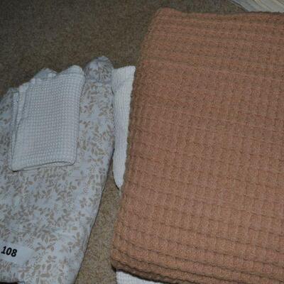 LOT 108. MISC BLANKETS