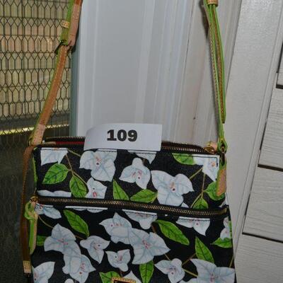LOT 109 DOONEY AND BOURKE FLORAL PRINT PURSE