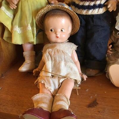 Vintage Baby Doll Lot Celluloid and Composition 10â€-15â€