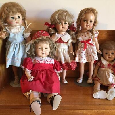 Vintage Doll Lot of 5 Dolls mostly Composition 