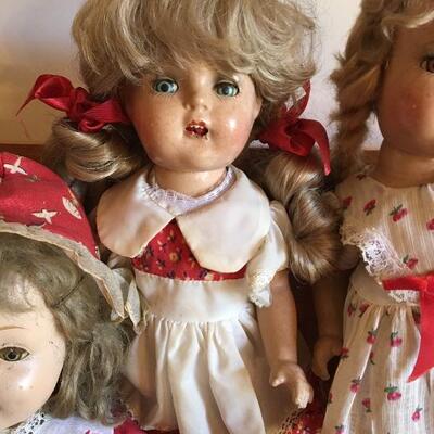 Vintage Doll Lot of 5 Dolls mostly Composition 