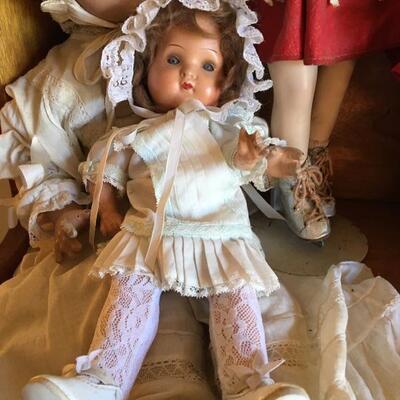Vintage Doll Collection Including IDEAL. Avg 16â€-18â€