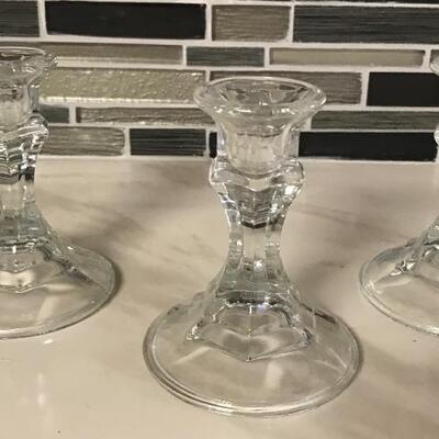 Glass candle holders