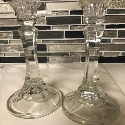 Glass candle holders