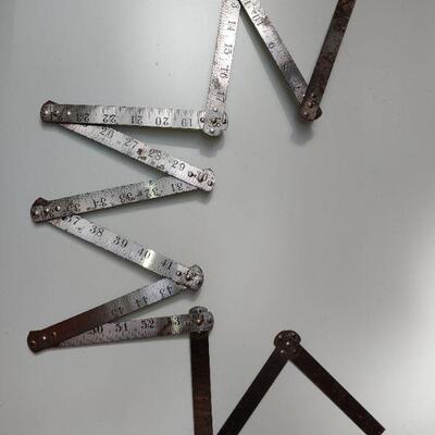Rare Vintage Folding Metal Ruler
