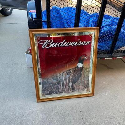 Big Budweiser Bar Mirror 