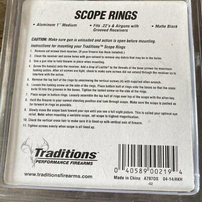Traditions Firearms scope rings A797DS (LOT 79)