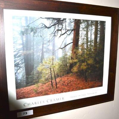 LOT 73. FOREST FRAMED PICTURE