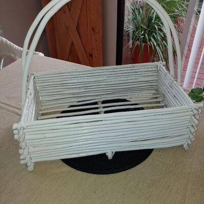 white wooden baskets