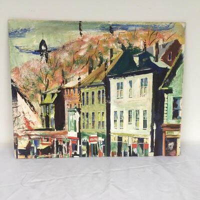 Lot 57 -J Frederic City Scapes on Board