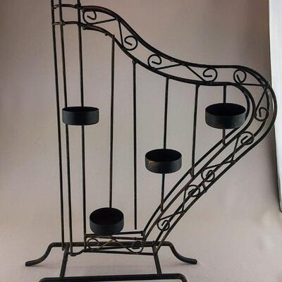 Harp Candle Holder