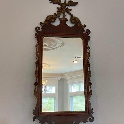 Hand Carved Antique Mahogany Mirror * See  details 