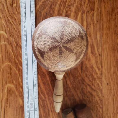 Lot 28: Cuban Instruments (Maraca and Claves)