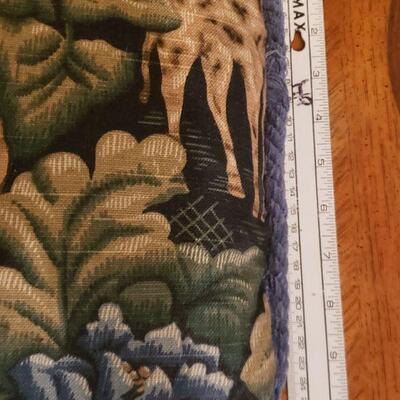 Lot 34: Blue Rope Trim Decorative Pillows (2)