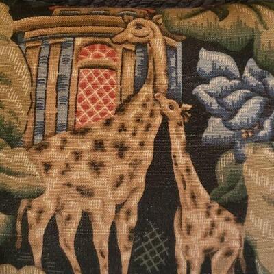 Lot 34: Blue Rope Trim Decorative Pillows (2)