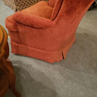 Lot 37: Mid Century Rusty Red Chair