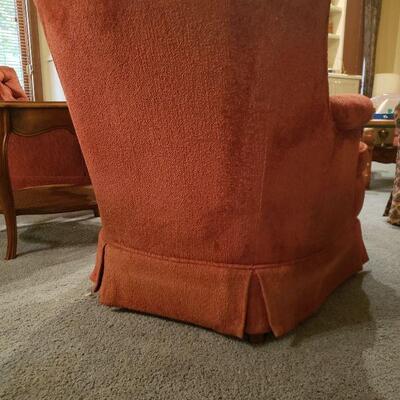 Lot 37: Mid Century Rusty Red Chair