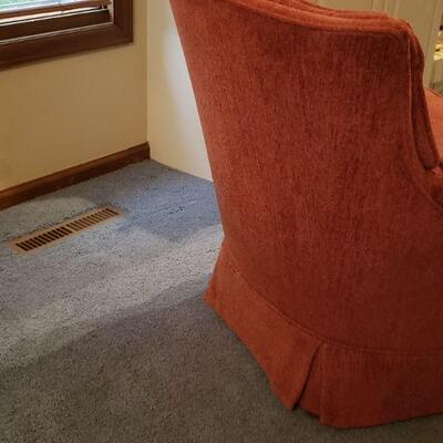 Lot 39: Mid Century Modern Rusty Red Chair