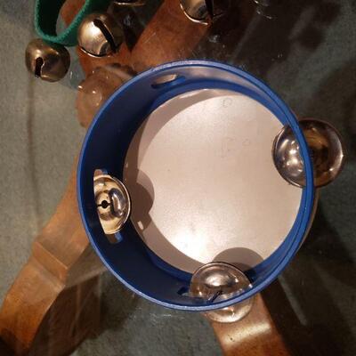 Lot 47: Vintage Child's Tambourine & Wrist Bells