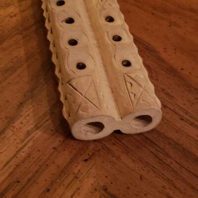 Lot 51: Hand Carved Wood Flute