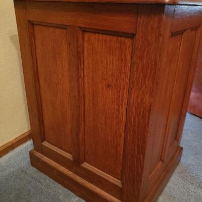 Lot 55: Antique Tiger Oak Library Cabinet