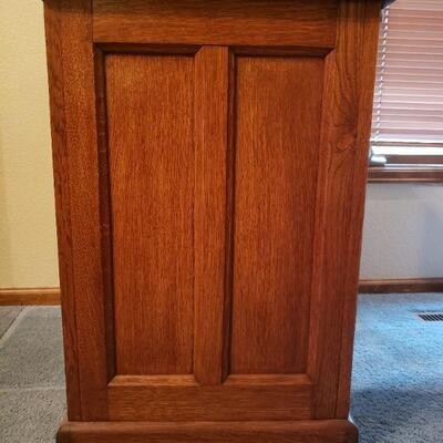 Lot 55: Antique Tiger Oak Library Cabinet