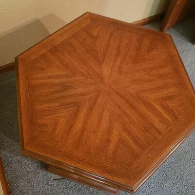 Lot 56: Mid Century Modern Hexagonal Drexel Side Cabinet Table