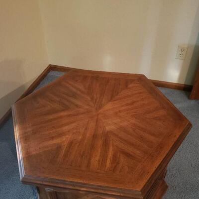 Lot 56: Mid Century Modern Hexagonal Drexel Side Cabinet Table
