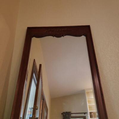 Lot 57: Large Vintage Beveled Mirror (47" Ã— 31.5")