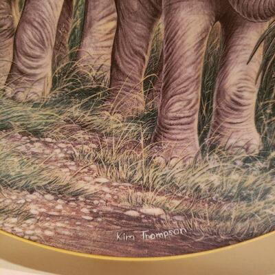 Lot 59: Royal Doulton Baby Elephants "Where's Mum?" Collectors Plate (Stand Included)