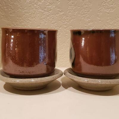 Lot 60: Mashiko Yaki - Zakuro Tea Cups 