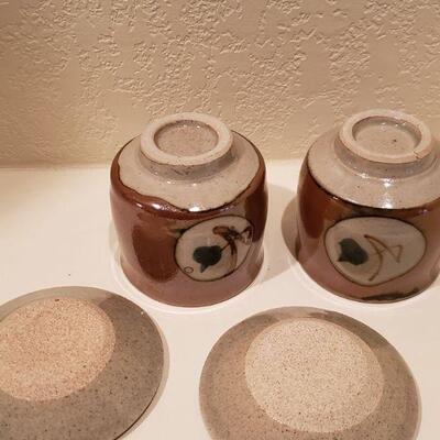 Lot 60: Mashiko Yaki - Zakuro Tea Cups 
