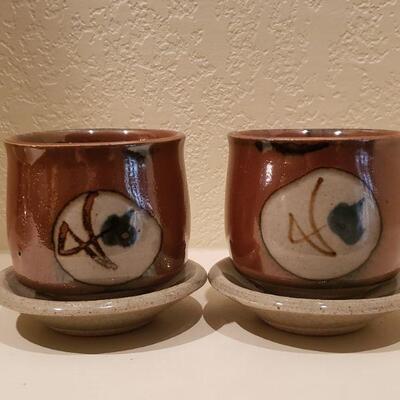 Lot 60: Mashiko Yaki - Zakuro Tea Cups 