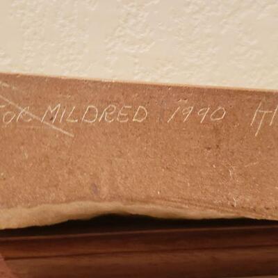 Lot 66: Signed Sandstone Bison Art